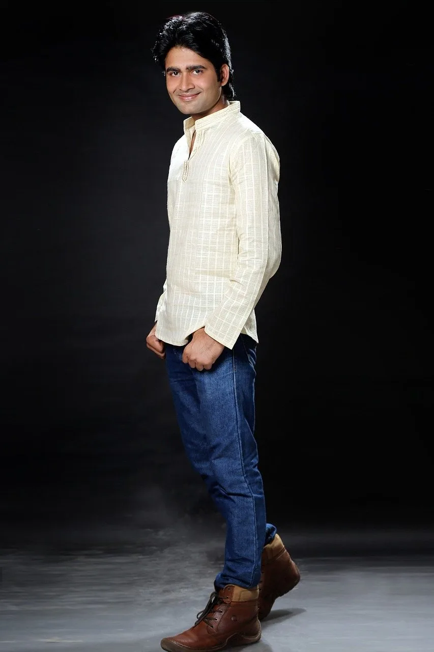 Off-white chikan shirt